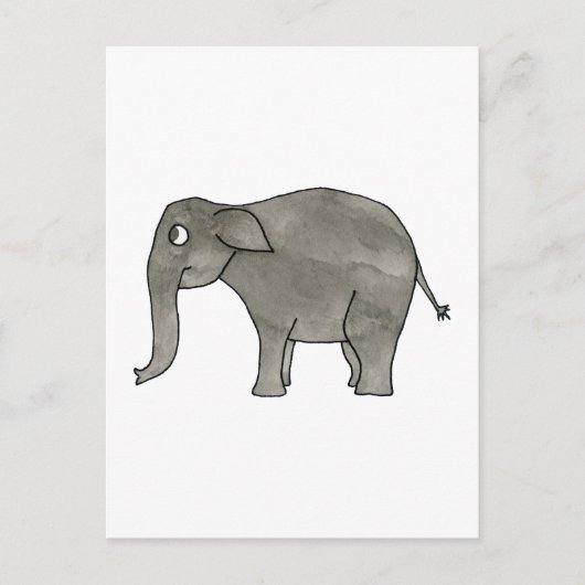 Asiatischer Elefant. Postkarte (Vorderseite)