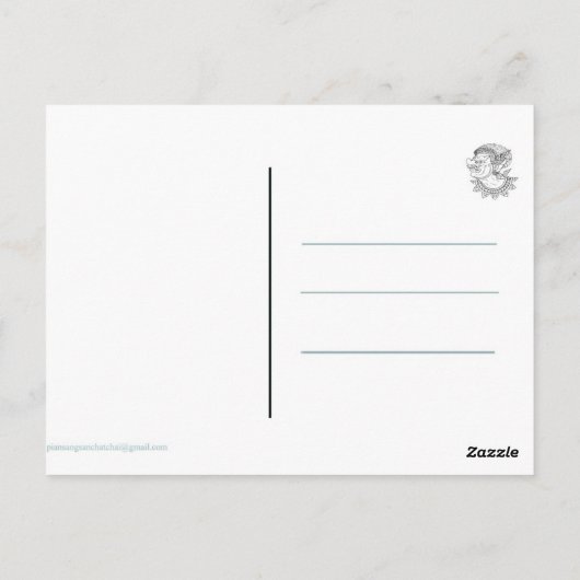 Asiatischer Elefant Postkarte (Rückseite)