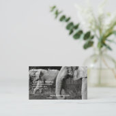 Asiatischer Elefant-Visitenkarte Visitenkarte (Stehend Vorderseite)