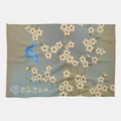 Asiatischer Elfenbeinblütenblütenblütenvogel "Gift Geschirrtuch (Horizontal)