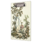 Asiatischer Garten mit Frauen und Tieren Klemmbrett (Links)