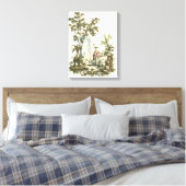 Asiatischer Garten mit Frauen und Tieren Leinwanddruck (Insitu (Schlafzimmer))