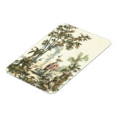 Asiatischer Garten mit Frauen und Tieren Magnet (Linke Seite)