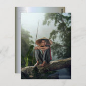 Asiatischer Jungfisch Postkarte (Vorne/Hinten)