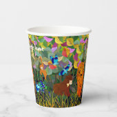 Asiatischer Jungle Tiger Sonnenbär Pfauenaffe Pappbecher (Rückseite)