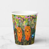 Asiatischer Jungle Tiger Sonnenbär Pfauenaffe Pappbecher (Rechts)