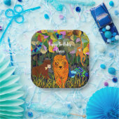 Asiatischer Jungle Tiger Sonnenbär Pfauenaffe Pappteller (Party)