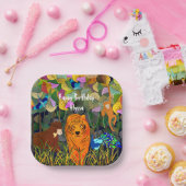 Asiatischer Jungle Tiger Sonnenbär Pfauenaffe Pappteller (Party)