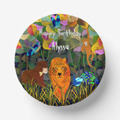 Asiatischer Jungle Tiger Sonnenbär Pfauenaffe Pappteller (Vorderseite)