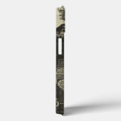 Asiatischer Kaisertempel in Schwarz und Weiß Case-Mate iPhone Hülle (Rückseite / Rechts)