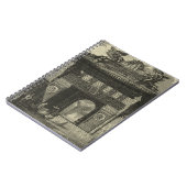 Asiatischer Kaisertempel in Schwarz und Weiß Notizblock (Linke Seite)