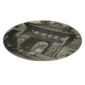 Asiatischer Kaisertempel in Schwarz und Weiß Schneidebrett (Ecke)