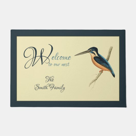 Asiatischer Kingfisher Fußmatte (Vorderseite)