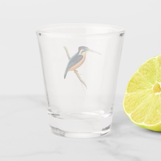 Asiatischer Kingfisher Schnapsglas (Rückseite)