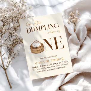Asiatischer Kleine Dumpling Kawaii erster Geburtst Einladung