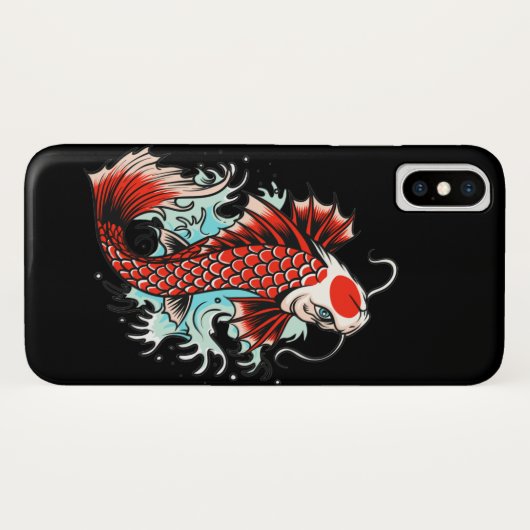 Asiatischer Koi-Fischteich Chinesischer Wasserwach Case-Mate iPhone Hülle (Rückseite (Horizontal))