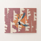 Asiatischer Kranich im Flug Puzzle (Horizontal)