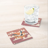 Asiatischer Kranich im Flug Rechteckiger Pappuntersetzer (Vor Ort)