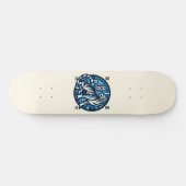 Asiatischer manischer Aquamariner Tiger Skateboard (Horizontal)