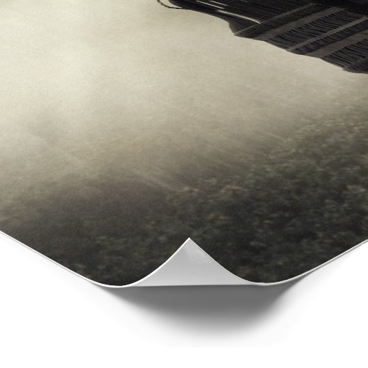 Asiatischer Mann mit Samurai-Rüstung Poster (Ecke)