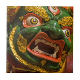 Asiatischer Maskentänzer Fliese