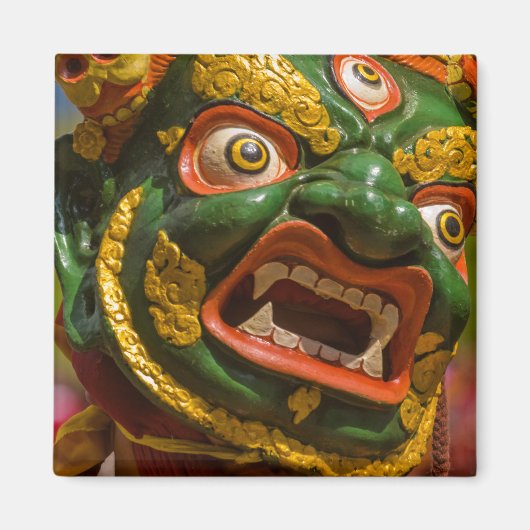 Asiatischer Maskentänzer Magnet (Vorne)