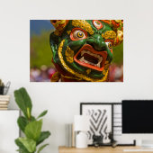 Asiatischer Maskentänzer Poster (Heimbüro)