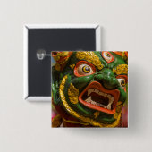 Asiatischer Masketball Button (Vorne & Hinten)