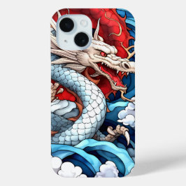 Asiatischer Mythischer Drache in Rot und Blau Case-Mate iPhone Hülle
