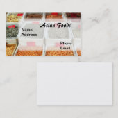 Asiatischer Nahrungsmittelmarkt für getrocknete Visitenkarte (Vorne/Hinten)