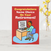 Asiatischer Office-Mitarbeiter oder Computer-Benut Karte (Gelbe Blume)