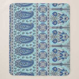 Asiatischer Paisley-Rand: Traditionelles Design. Sherpadecke