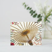 asiatischer Papierschirm Postkarte (Stehend Vorderseite)