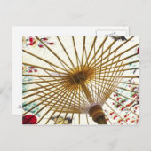 asiatischer Papierschirm Postkarte (Vorne/Hinten)