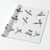 Asiatischer Paradiesfliegenschnäpper Blauköpfiger Geschenkpapier (Ungerollt)