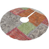 Asiatischer Patchwork-Teppich, Istanbul-Detail Polyester Weihnachtsbaumdecke (Schrägansicht)