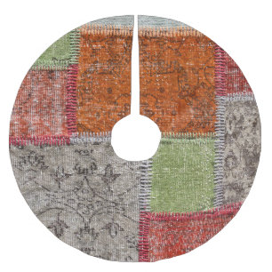 Asiatischer Patchwork-Teppich, Istanbul-Detail Polyester Weihnachtsbaumdecke