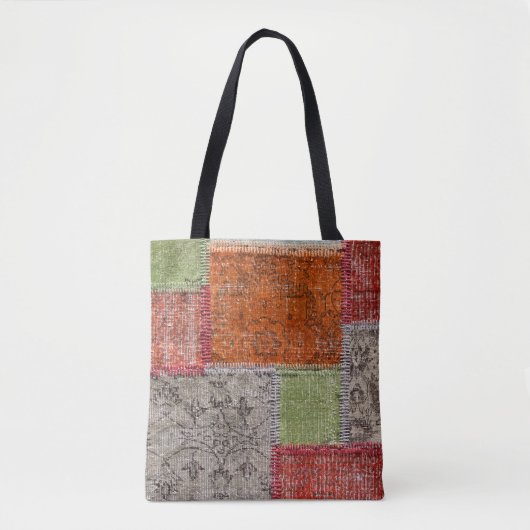 Asiatischer Patchwork-Teppich, Istanbul-Detail Tasche (Vorderseite)