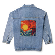 Asiatischer Pazifik Inspiriert Denim Jacket