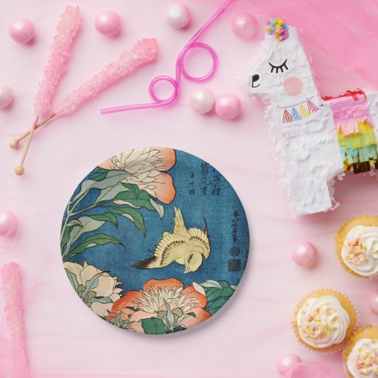 ASIATISCHER PFINGSTROSEN-Pappteller Pappteller (Party)