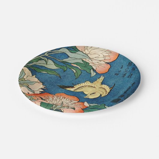 ASIATISCHER PFINGSTROSEN-Pappteller Pappteller (Schrägansicht)