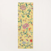 Asiatischer Pink Peony Garden auf Pastell Butter G Yogamatte (Rückseite)