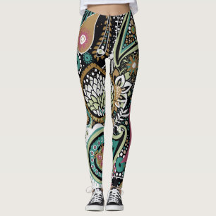Asiatischer Pisley: modernes, nahtloses Design. Leggings