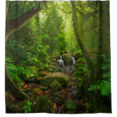 Asiatischer Regenwalddschungel, Wald, Umwelt Duschvorhang (Vorderseite)