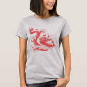 Asiatischer Roter Drache T-Shirt (Vorderseite)