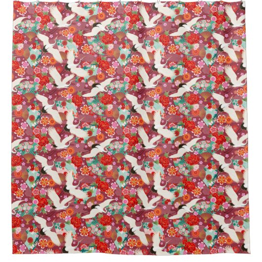 Asiatischer Seidenduschvorhang Duschvorhang (Vorderseite)