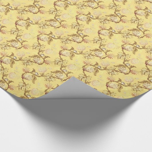 Asiatischer Seidensieb Vintager Chic Geschenkpapier (Ecke)