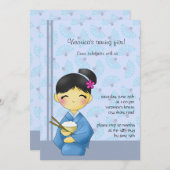 Asiatischer Traum - Geburtstags-Party Einladung (Vorne/Hinten)