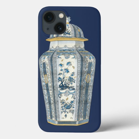 Asiatischer Urner in Blau und Weiß Case-Mate iPhone Hülle (Rückseite)