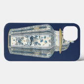 Asiatischer Urner in Blau und Weiß Case-Mate iPhone Hülle (Rückseite (Horizontal))